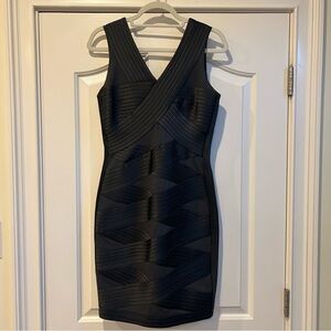 Halston Black Mini Dress size 4